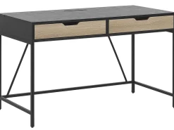 Lastenhuone<Beliani Tyopoyta 2 Laatikkoa Musta/Vaalea Puu 120 X 60 Cm Jena