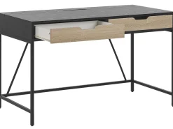 Lastenhuone<Beliani Tyopoyta 2 Laatikkoa Musta/Vaalea Puu 120 X 60 Cm Jena