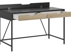 Lastenhuone<Beliani Tyopoyta 2 Laatikkoa Musta/Vaalea Puu 120 X 60 Cm Jena