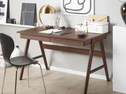 Lastenhuone<Beliani Tyopoyta 2 Laatikkoa Tumma Puu 120 X 70 Cm Sheslay