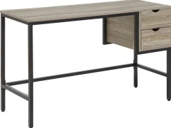 Cheap Beliani Tyopoyta 2 Laatikkoa Vaalea Puu/Musta 120 X 48 Cm Grant