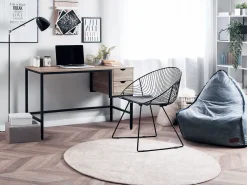 Cheap Beliani Tyopoyta 2 Laatikkoa Vaalea Puu/Musta 120 X 48 Cm Grant