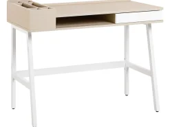 Lastenhuone<Beliani Tyopoyta Laatikko Hylly Vaalea Puu/Valkoinen 100 X 55 Cm Paramaribo