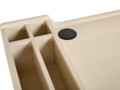 Lastenhuone<Beliani Tyopoyta Laatikko Hylly Vaalea Puu/Valkoinen 100 X 55 Cm Paramaribo