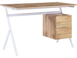 Lastenhuone<Beliani Tyopoyta Laatikko Kaappi Vaalea Puu/Valkoinen 120 X 60 Cm Ashland