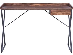 Online Beliani Tyopoyta Laatikko Tumma Puu/Musta 120 X 54 Cm Noxon