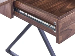 Online Beliani Tyopoyta Laatikko Tumma Puu/Musta 120 X 54 Cm Noxon