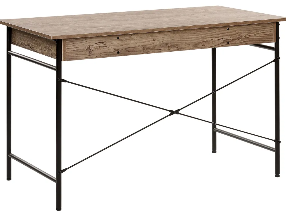 Outlet Beliani Tyopoyta Laatikko Tumma Puu/Musta 120 X 60 Cm Casco