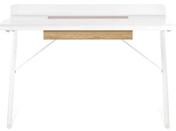 Lastenhuone<Beliani Tyopoyta Laatikko Valkoinen/Vaalea Puu 120 X 60 Cm Focus
