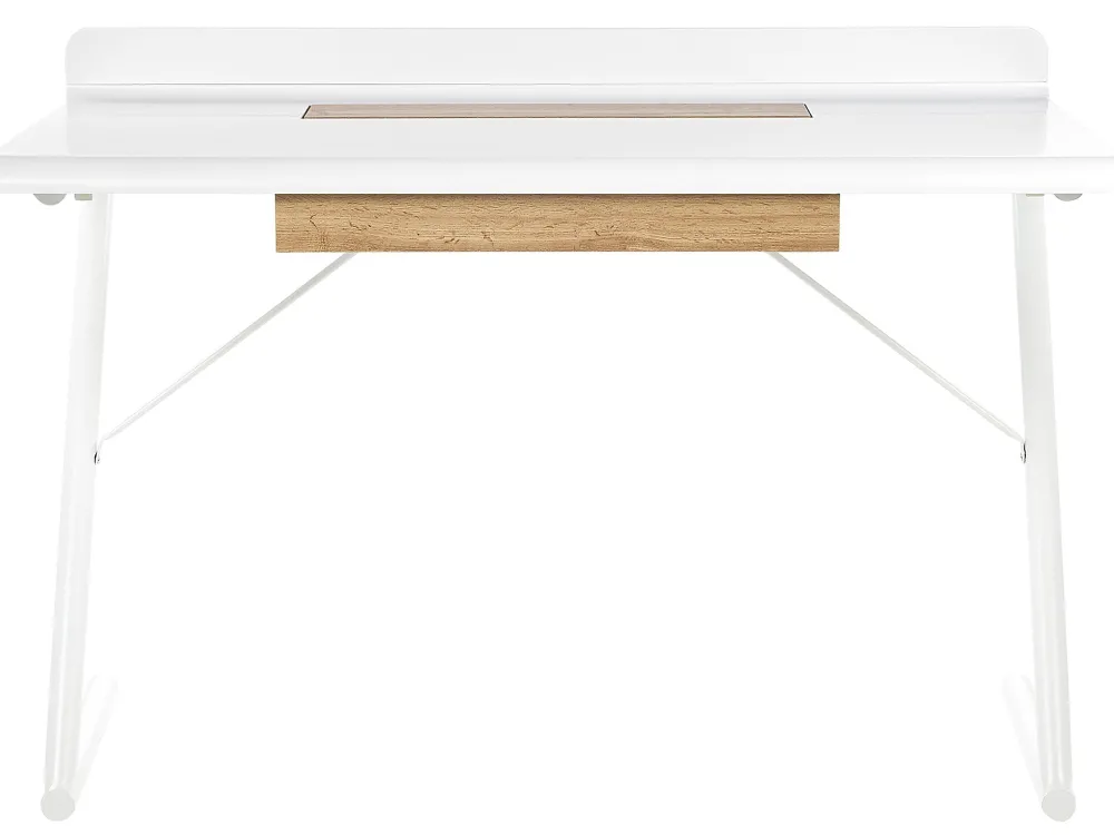 Lastenhuone<Beliani Tyopoyta Laatikko Valkoinen/Vaalea Puu 120 X 60 Cm Focus