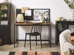 Lastenhuone<Beliani Tyopoyta Muistitaulu Tumma Puu/Musta 118 X 60 Cm Vince