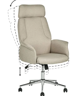 Tuolit<Beliani Tyotuoli Kangas Beige Pilot