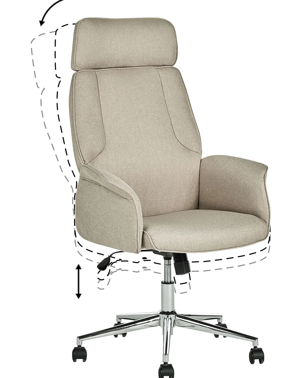 Tuolit<Beliani Tyotuoli Kangas Beige Pilot