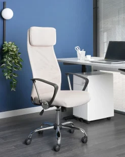 Outlet Beliani Tyotuoli Kangas Beige Pioneer