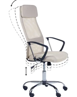 Outlet Beliani Tyotuoli Kangas Beige Pioneer