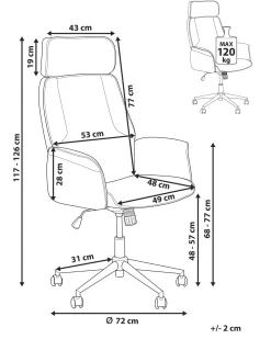 Lastenhuone<Beliani Tyotuoli Kangas Harmaa Pilot