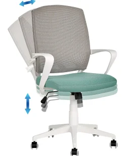 New Beliani Tyotuoli Kangas Harmaa/Sininen Bonny