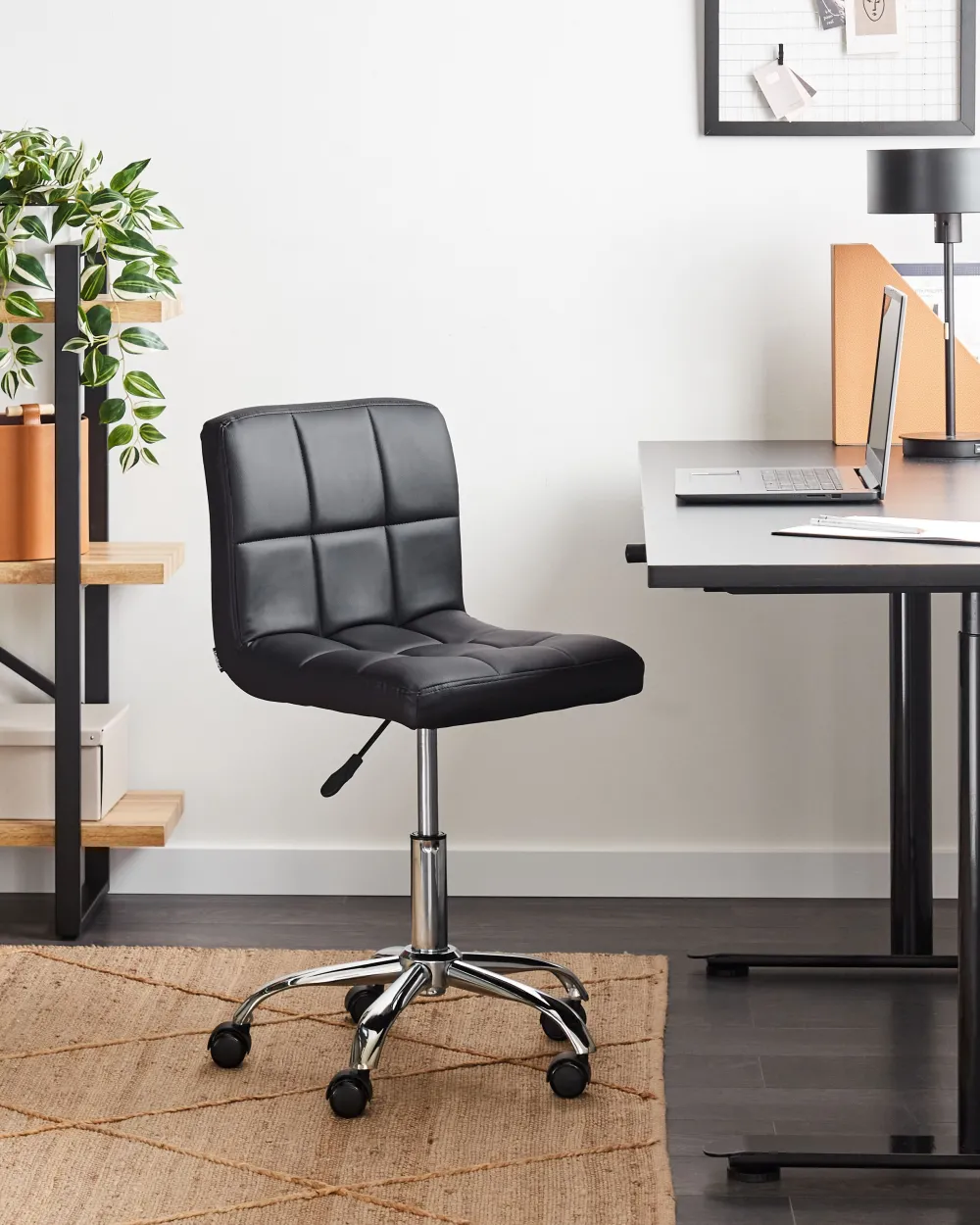 Best Sale Beliani Tyotuoli Kangas Musta Marion