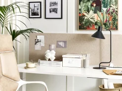 Sale Beliani Tyotuoli Kangas Ruskeanharmaa/Valkoinen Delight