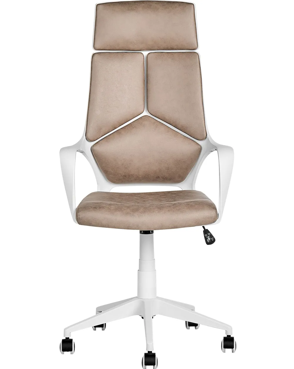 Sale Beliani Tyotuoli Kangas Ruskeanharmaa/Valkoinen Delight