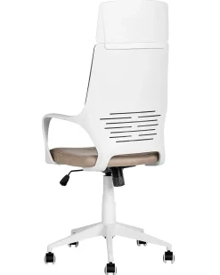 Sale Beliani Tyotuoli Kangas Ruskeanharmaa/Valkoinen Delight