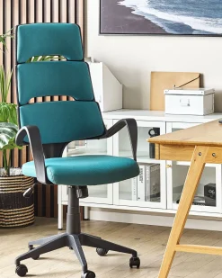 Tuolit<Beliani Tyotuoli Kangas Sininen/Musta Grandiose