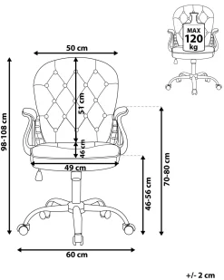 Clearance Beliani Tyotuoli Keinonahka Beige Princess