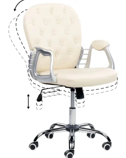 Clearance Beliani Tyotuoli Keinonahka Beige Princess