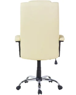 Tuolit<Beliani Tyotuoli Keinonahka Hierova Vaalea Beige Comfort Ii