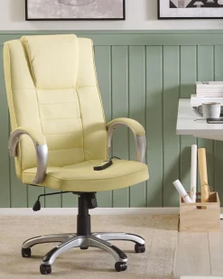 New Beliani Tyotuoli Keinonahka Hierova Beige Grandeur Ii