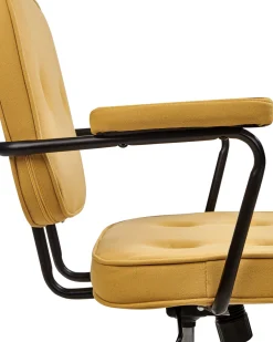 Cheap Beliani Tyotuoli Keinonahka Keltainen Pawnee