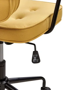 Cheap Beliani Tyotuoli Keinonahka Keltainen Pawnee