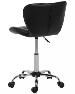 Fashion Beliani Tyotuoli Keinonahka Musta Valetta