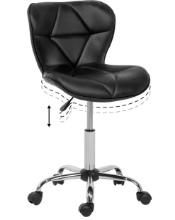 Fashion Beliani Tyotuoli Keinonahka Musta Valetta