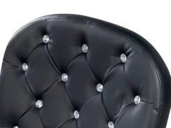 Tuolit<Beliani Tyotuoli Keinonahka Musta/Hopea Princess