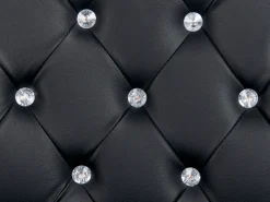 Tuolit<Beliani Tyotuoli Keinonahka Musta/Hopea Princess