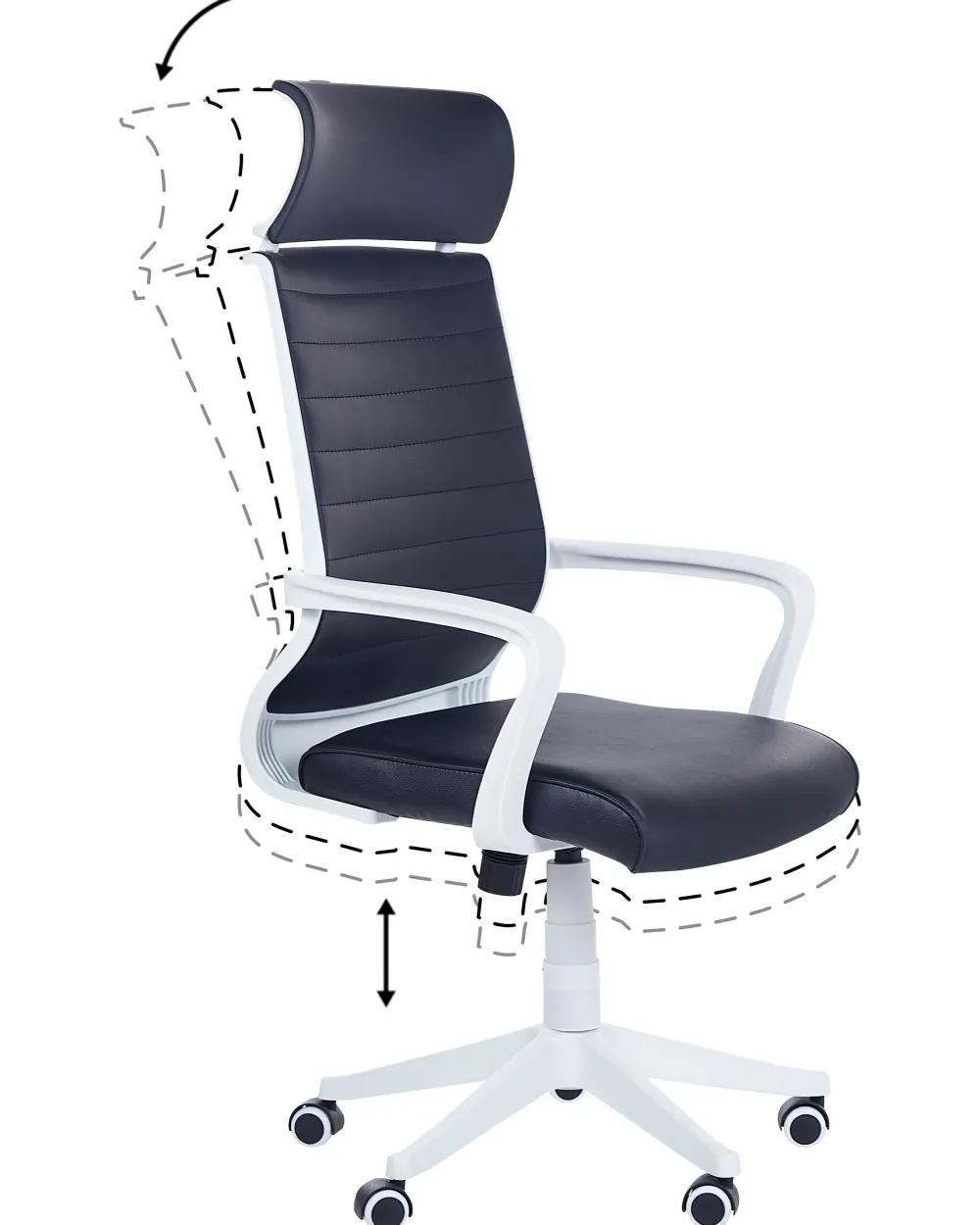 Sale Beliani Tyotuoli Keinonahka Musta Leader