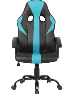 Flash Sale Beliani Tyotuoli Keinonahka Musta/Turkoosi Success