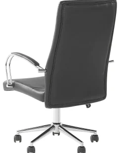 Tuolit<Beliani Tyotuoli Keinonahka Musta Oscar