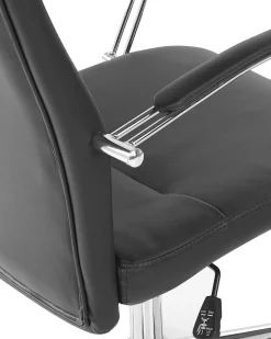 Tuolit<Beliani Tyotuoli Keinonahka Musta Oscar