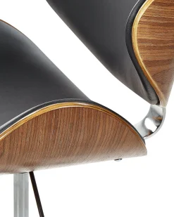 New Beliani Tyotuoli Keinonahka Musta Rotterdam