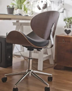 New Beliani Tyotuoli Keinonahka Musta Rotterdam