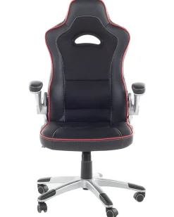 Lastenhuone<Beliani Tyotuoli Keinonahka Musta/Punainen Master