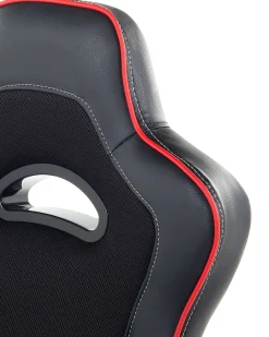 Lastenhuone<Beliani Tyotuoli Keinonahka Musta/Punainen Master