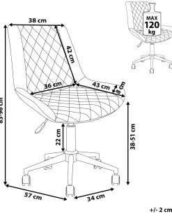 Lastenhuone<Beliani Tyotuoli Keinonahka Musta Maribel