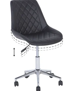 Lastenhuone<Beliani Tyotuoli Keinonahka Musta Maribel