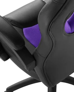 Online Beliani Tyotuoli Keinonahka Musta/Violetti Fighter