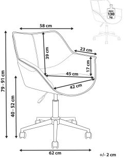 Clearance Beliani Tyotuoli Keinonahka Tummanruskea Newdale