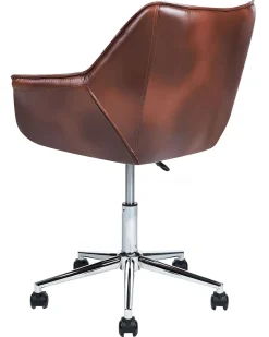 Clearance Beliani Tyotuoli Keinonahka Tummanruskea Newdale