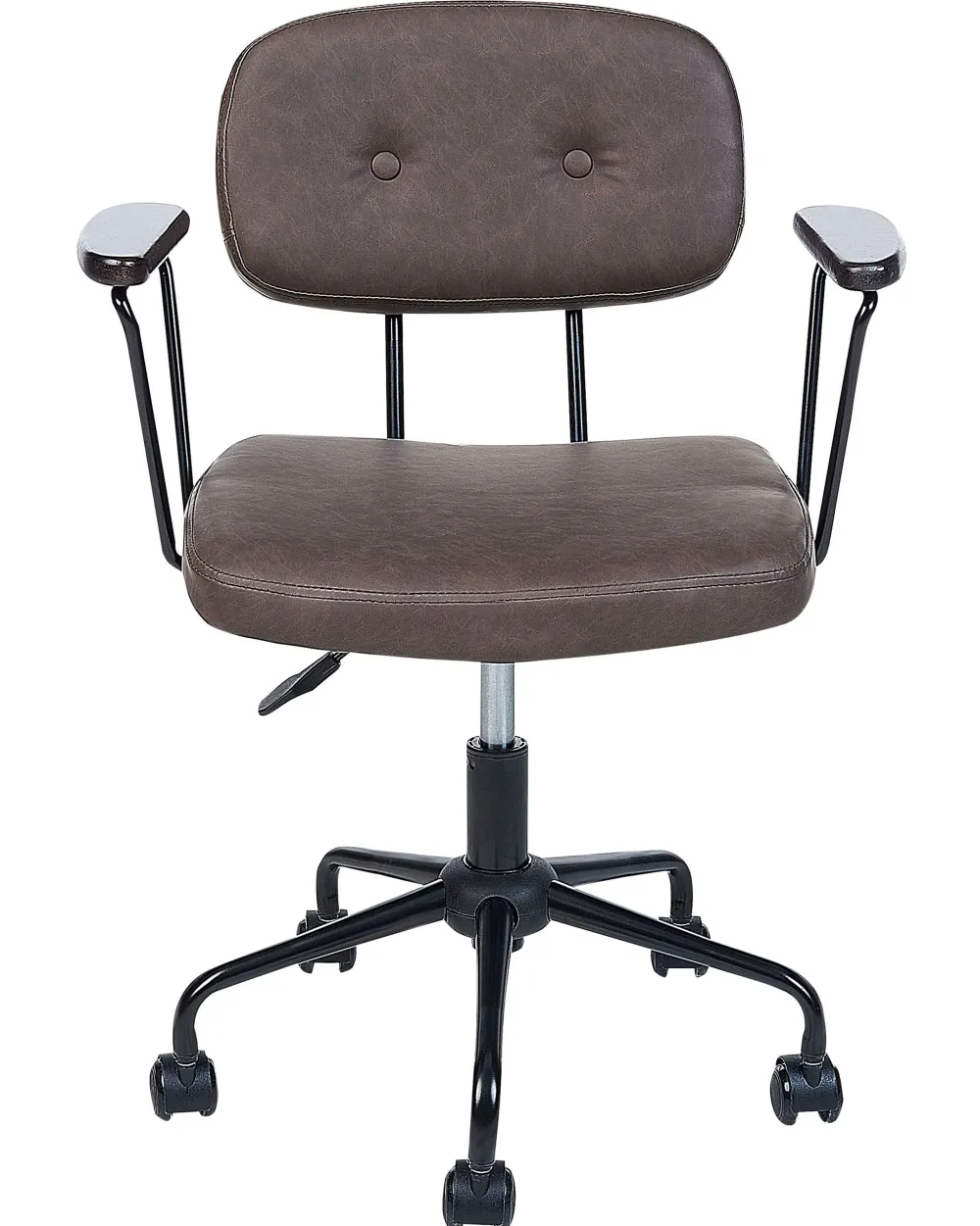 Tuolit<Beliani Tyotuoli Keinonahka Tummanruskea Algerita